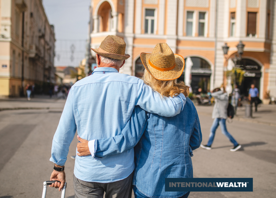 Relaxed couple travelling